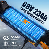 TWOFISH TW4 PRO Foldable Off Road Electric Scooter 60v 2000w